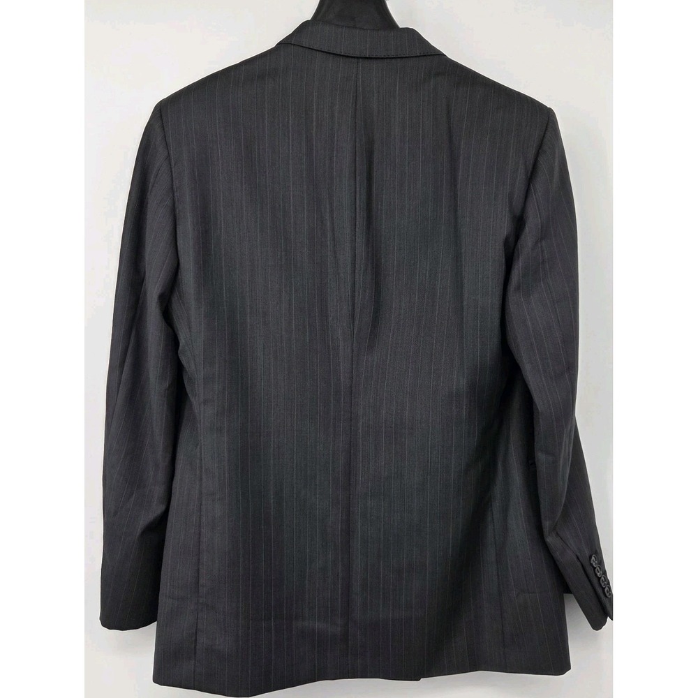 Ermenegildo Zegna Double Breasted Gray Striped Wool Blazer Jacket US 44R Vintage - Picture 2 of 8
